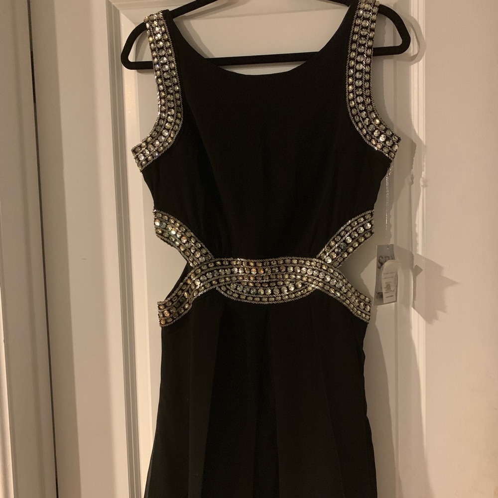 Black sequined dress